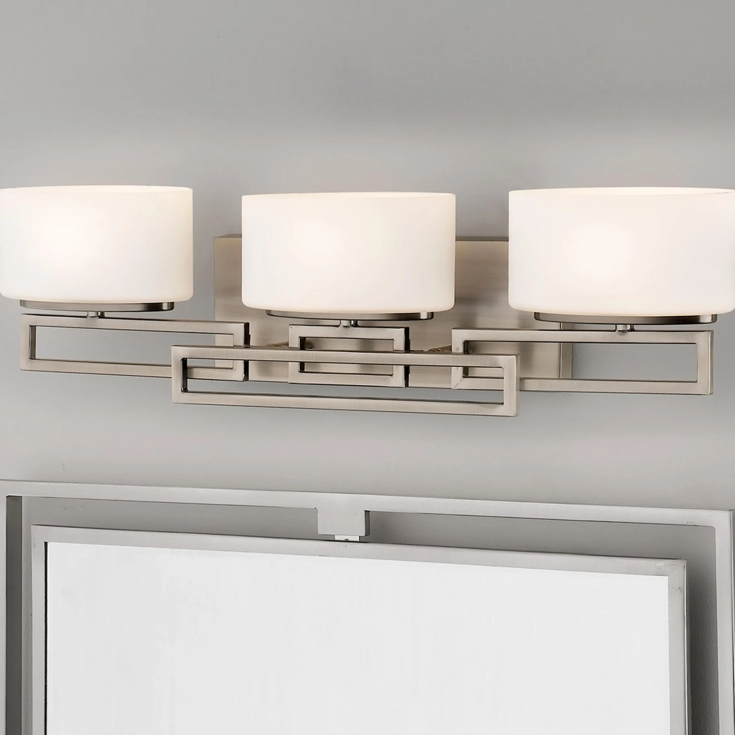 Modern Grid Vanity Light - 3 Light