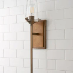 Modern Industrial Seeded Glass Sconce