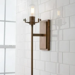 Modern Industrial Seeded Glass Sconce