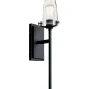Modern Industrial Seeded Glass Sconce