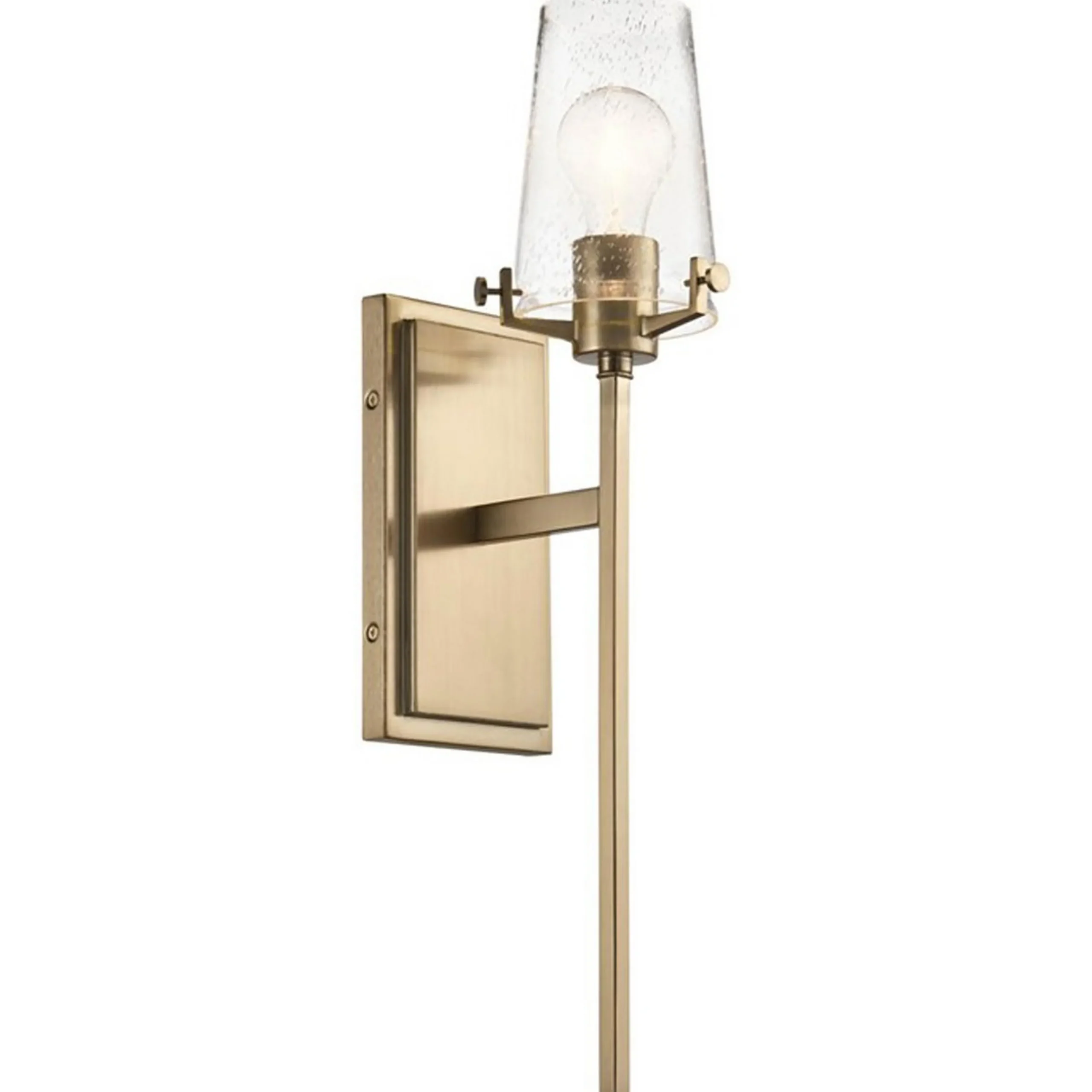 Modern Industrial Seeded Glass Sconce