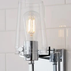 Modern Industrial Seeded Glass Sconce