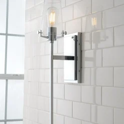 Modern Industrial Seeded Glass Sconce