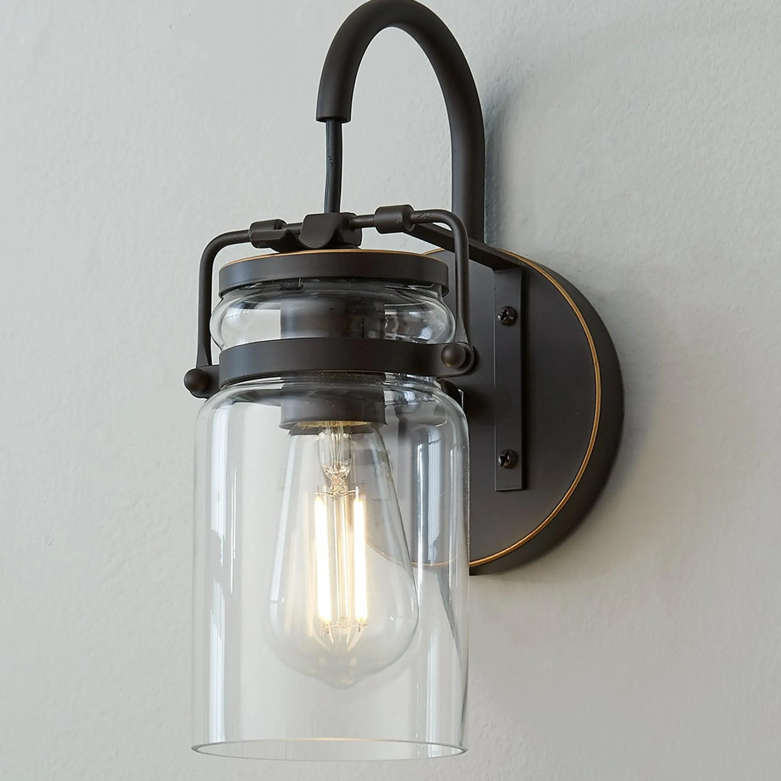 Modern Mason Jar Sconce