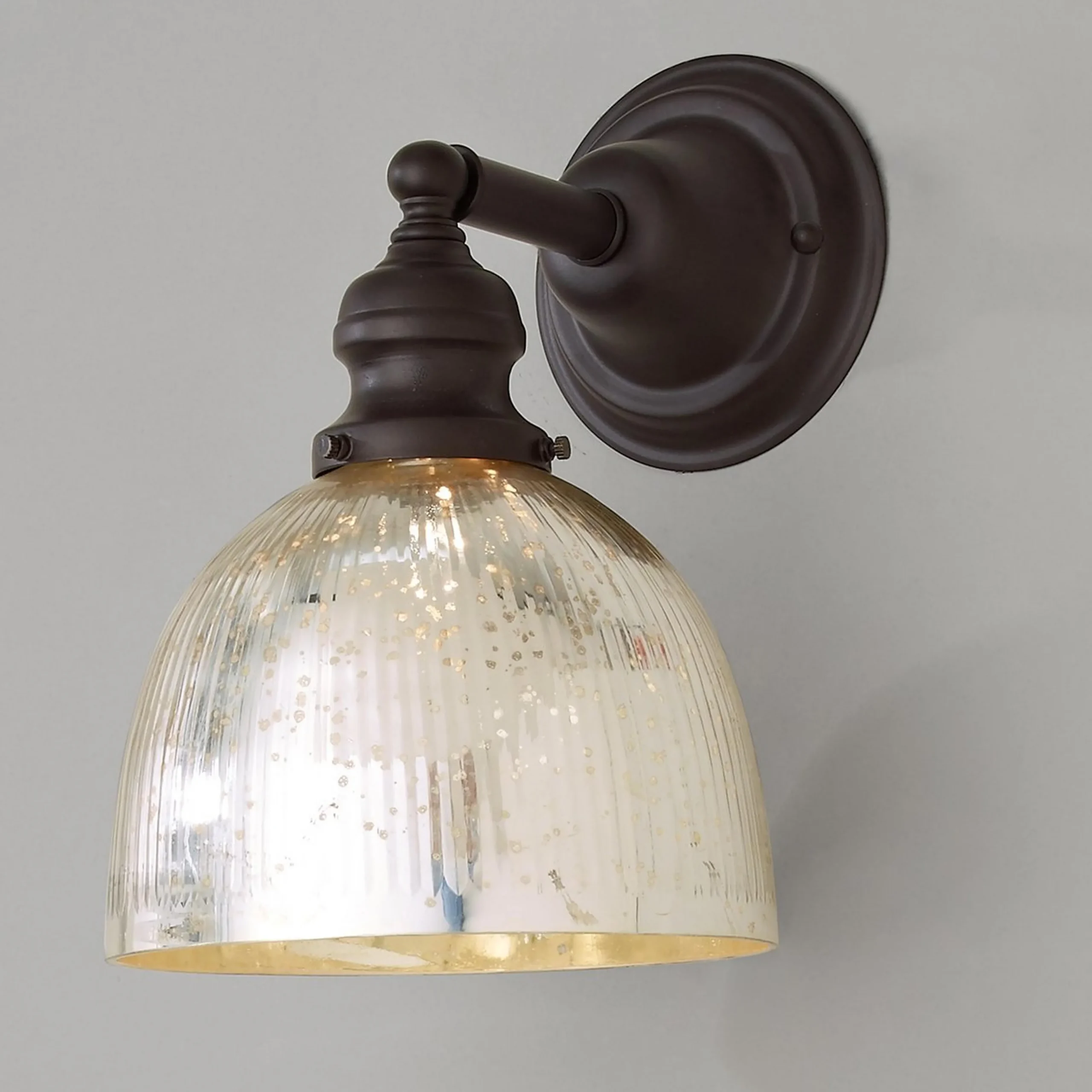 Modern Mercury Glass Restoration Wall Sconce