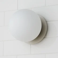 Modern Milky Globe Bath Sconce