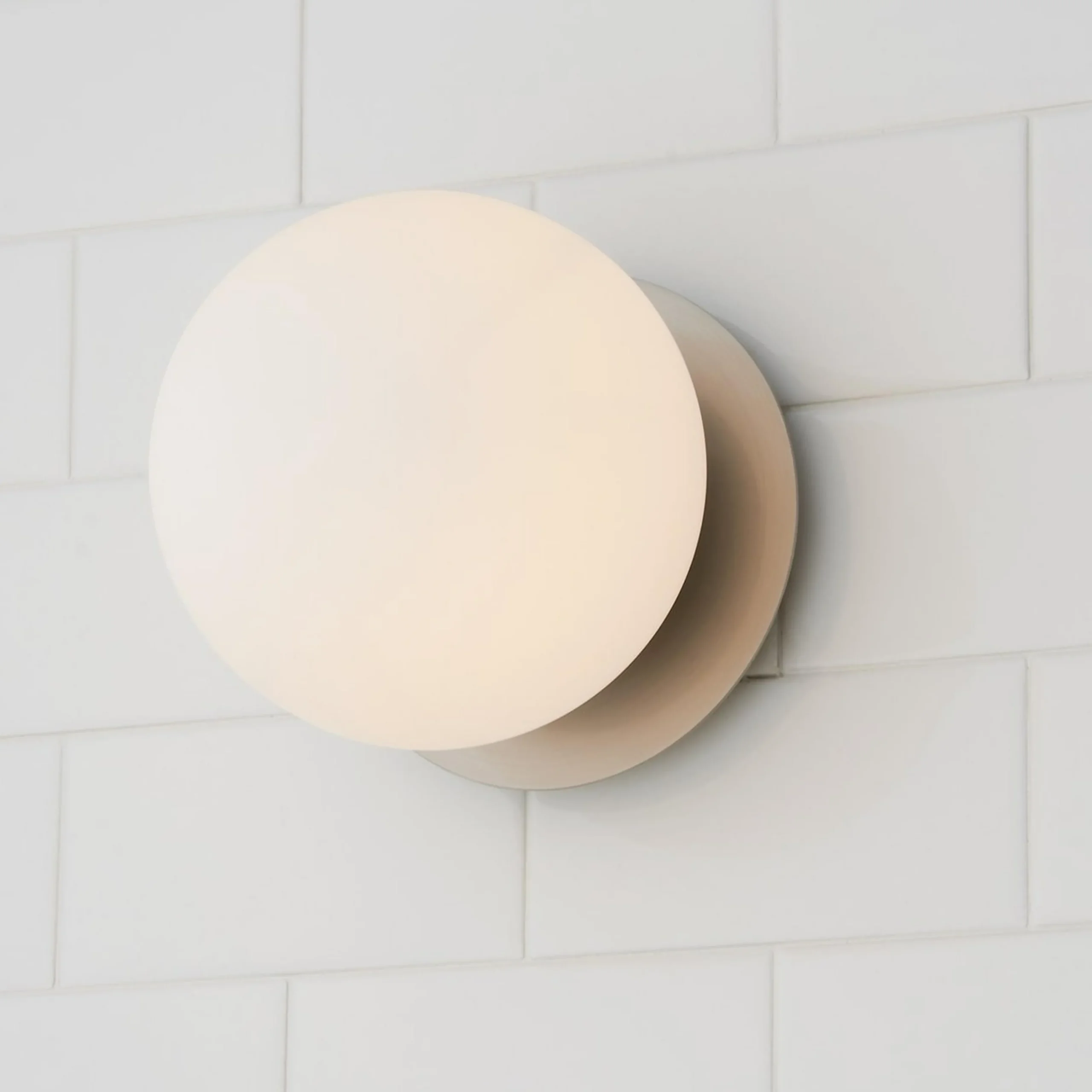 Modern Milky Globe Bath Sconce