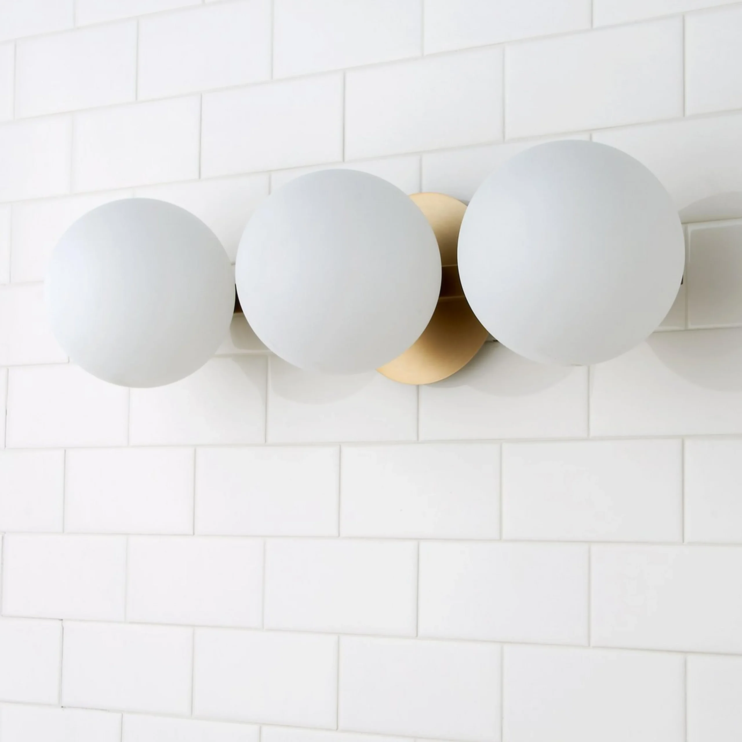 Modern Milky Globe Vanity Light - 3 Light