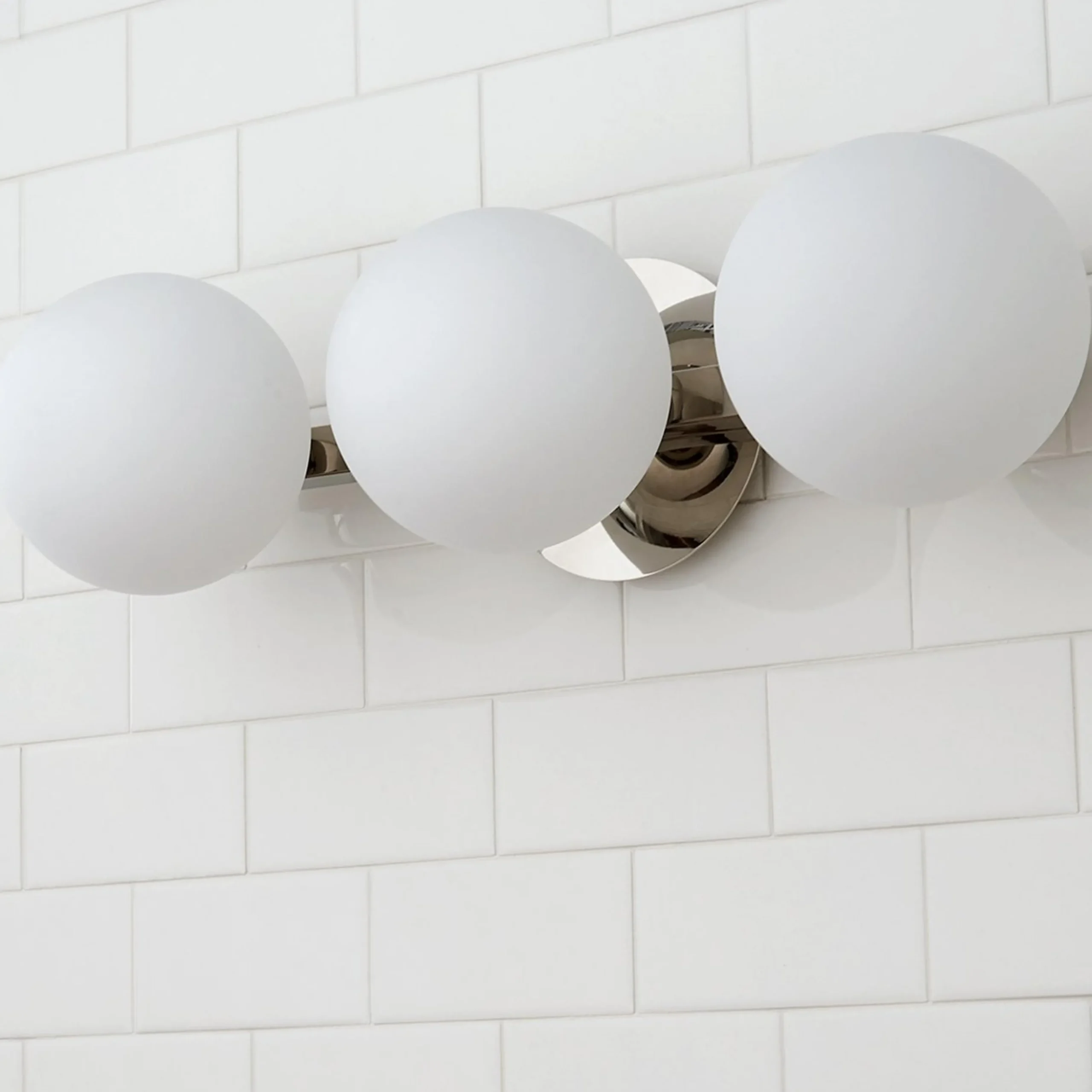 Modern Milky Globe Vanity Light - 3 Light