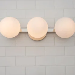 Modern Milky Globe Vanity Light - 3 Light