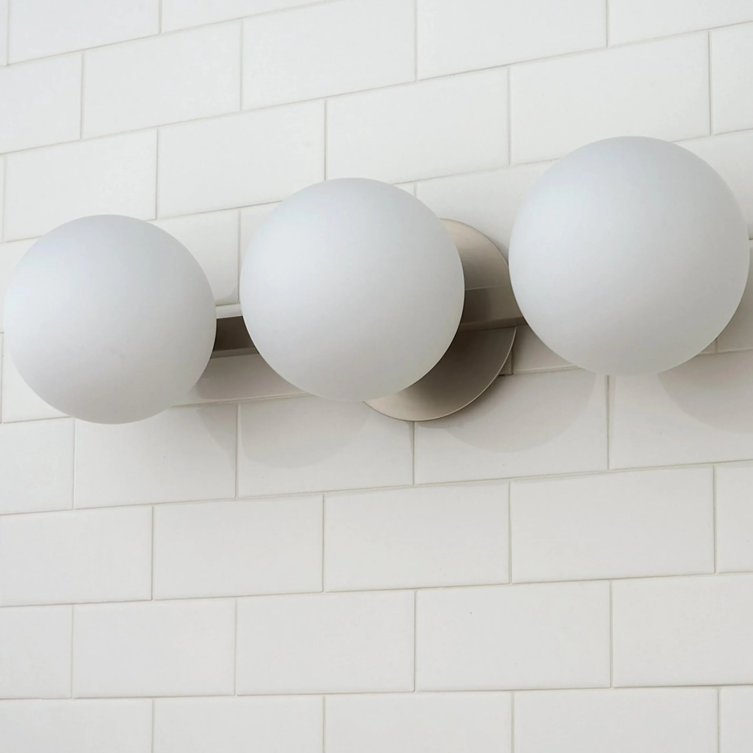 Modern Milky Globe Vanity Light - 3 Light