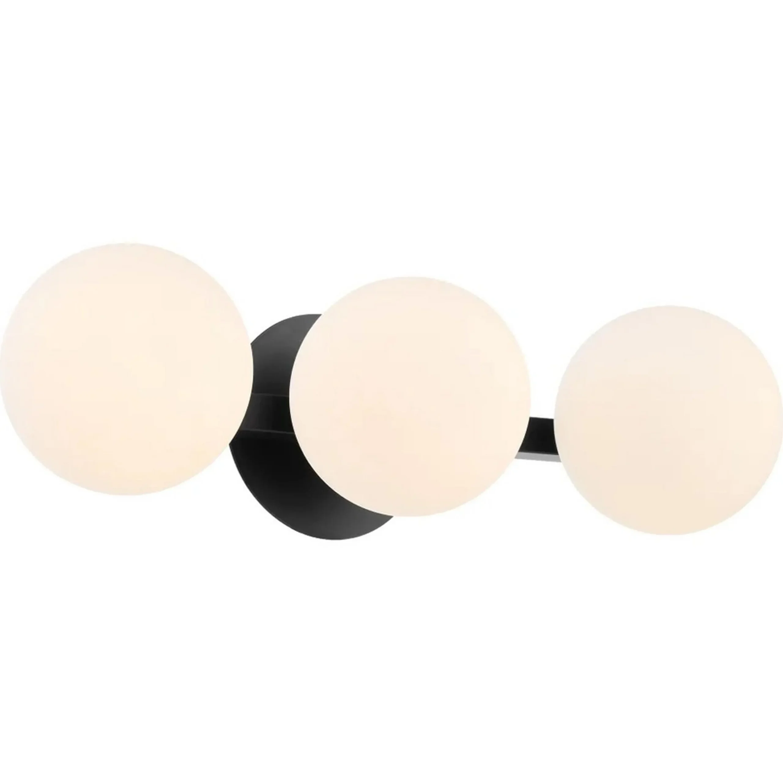 Modern Milky Globe Vanity Light - 3 Light