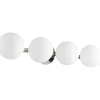 Modern Milky Globe Vanity Light - 4 Light