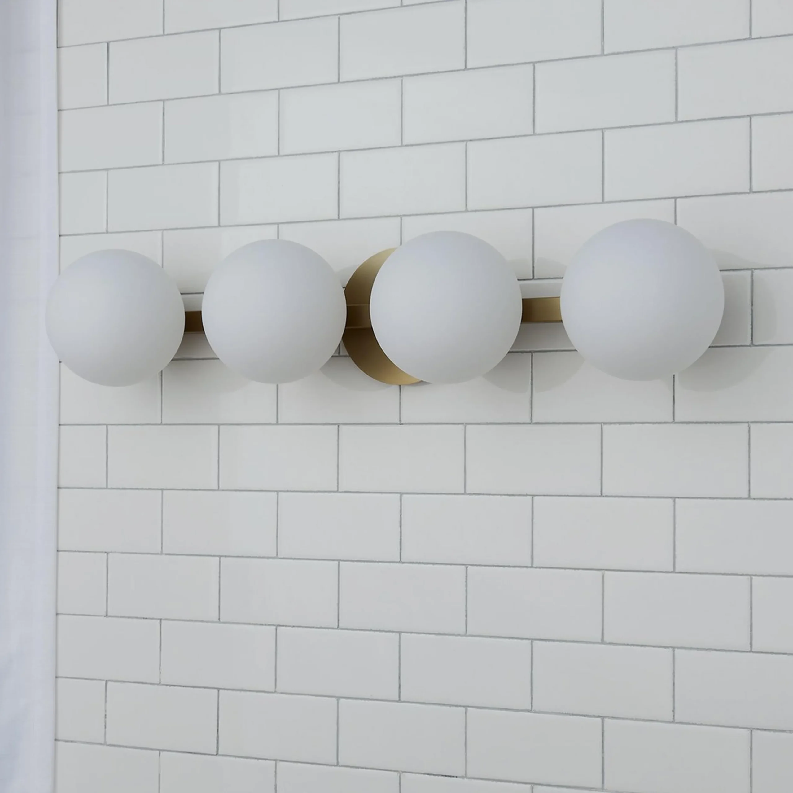 Modern Milky Globe Vanity Light - 4 Light