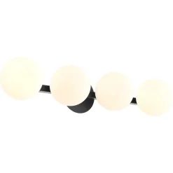 Modern Milky Globe Vanity Light - 4 Light