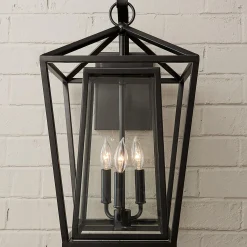 Modern Obelisk Outdoor Sconce - 3 Light