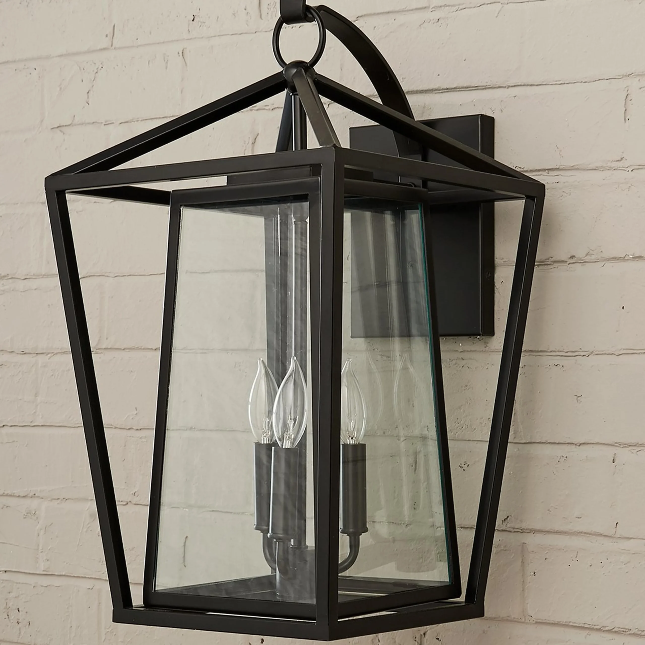 Modern Obelisk Outdoor Sconce - 3 Light