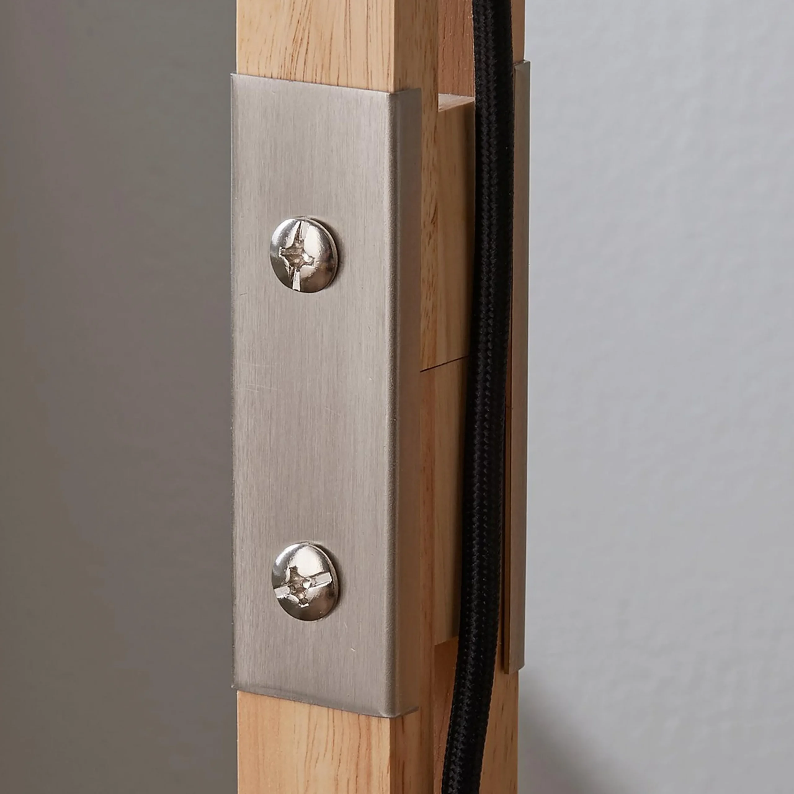 Modern Rustic Wood Arc Floor Lamp
