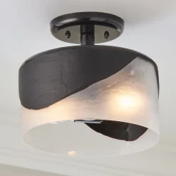 Molten Midnight Semi-Flush Ceiling Light