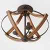 Montana Rustic Semi-Flush Ceiling Light