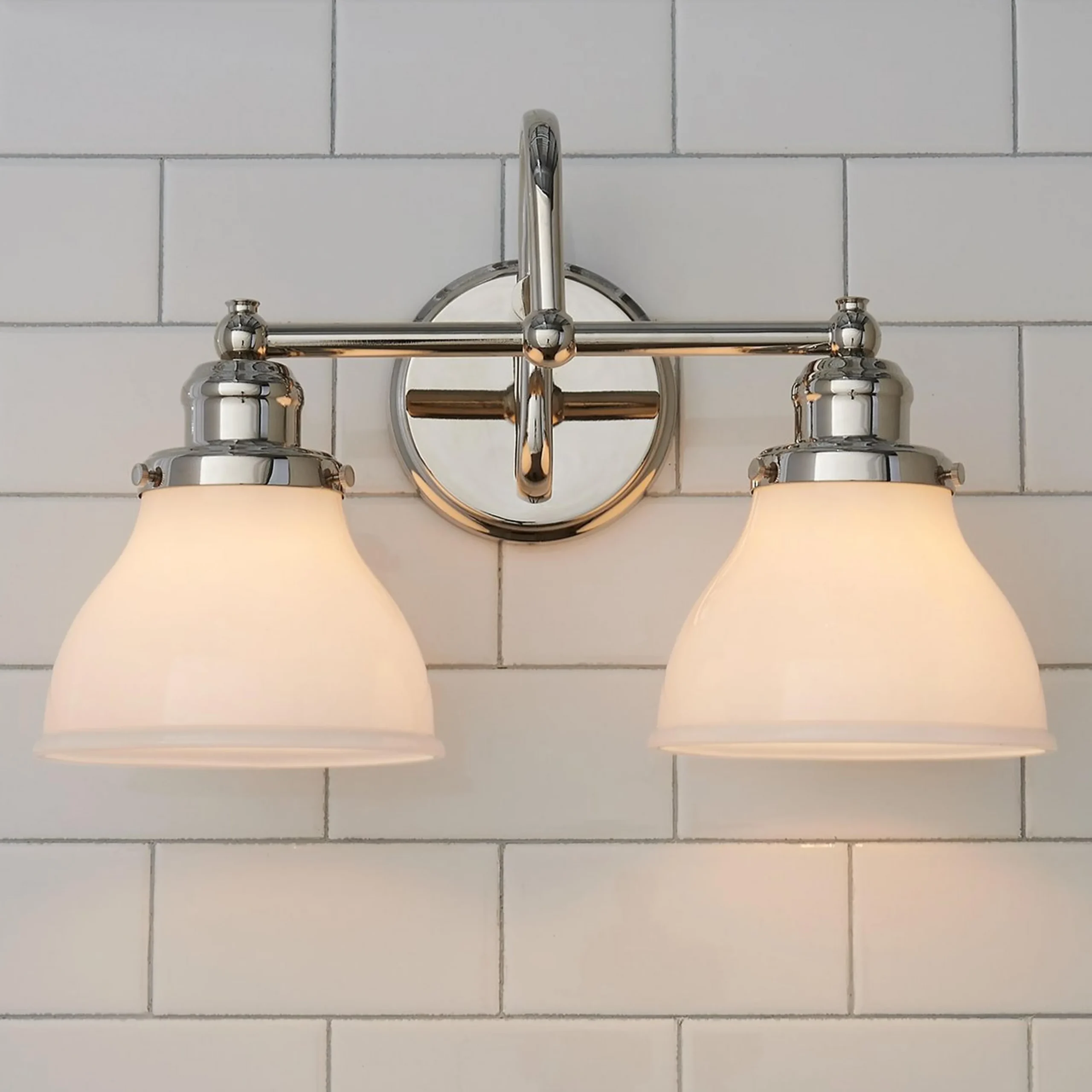 Montpelier Vanity Light - 2 Light - Milk