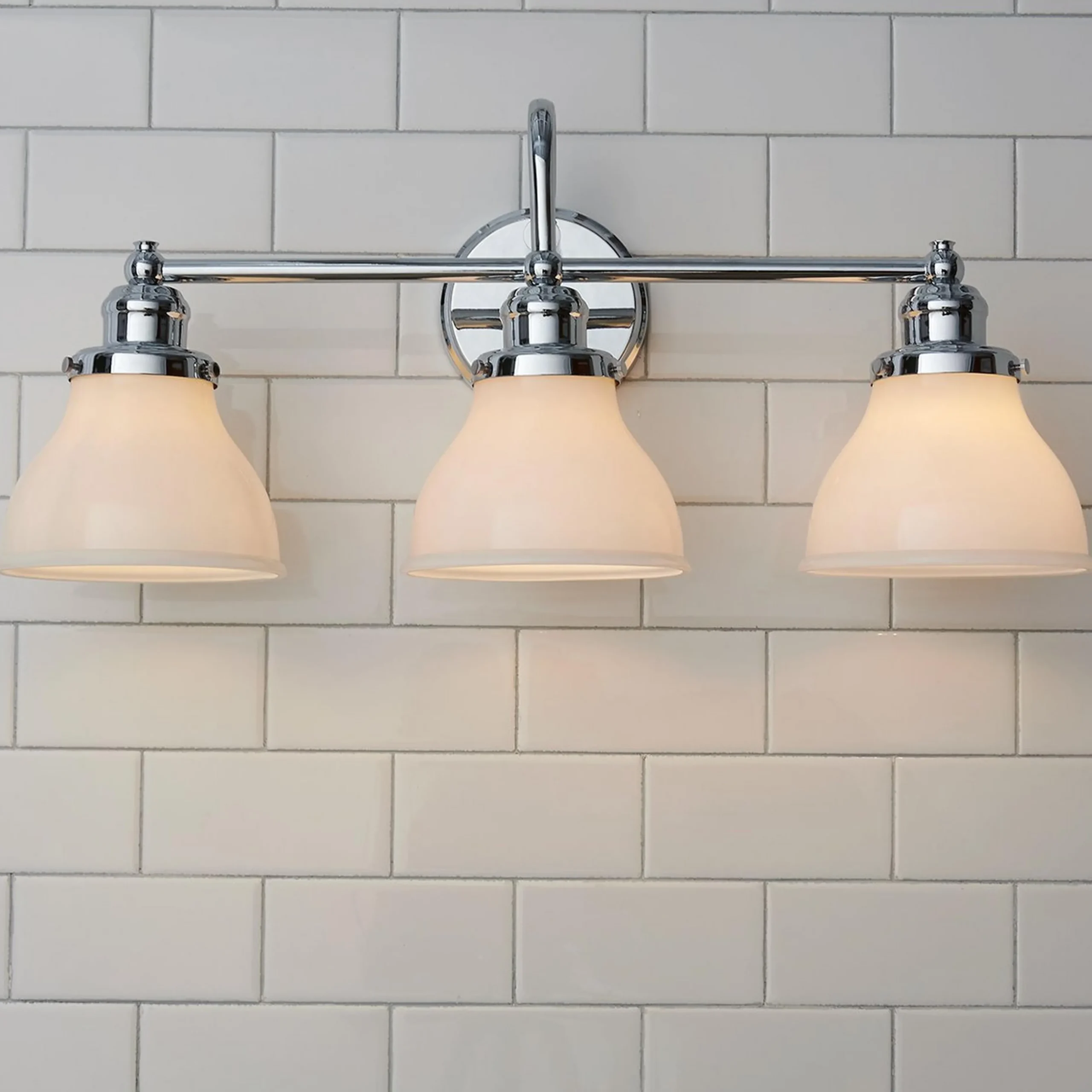 Montpelier Vanity Light - 3 Light - Milk
