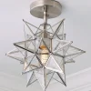 Moravian Star Semi-Flush Ceiling Light