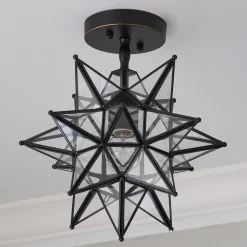 Moravian Star Semi-Flush Ceiling Light