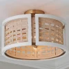 Natural Navarro Convertible Semi-Flush Ceiling Light
