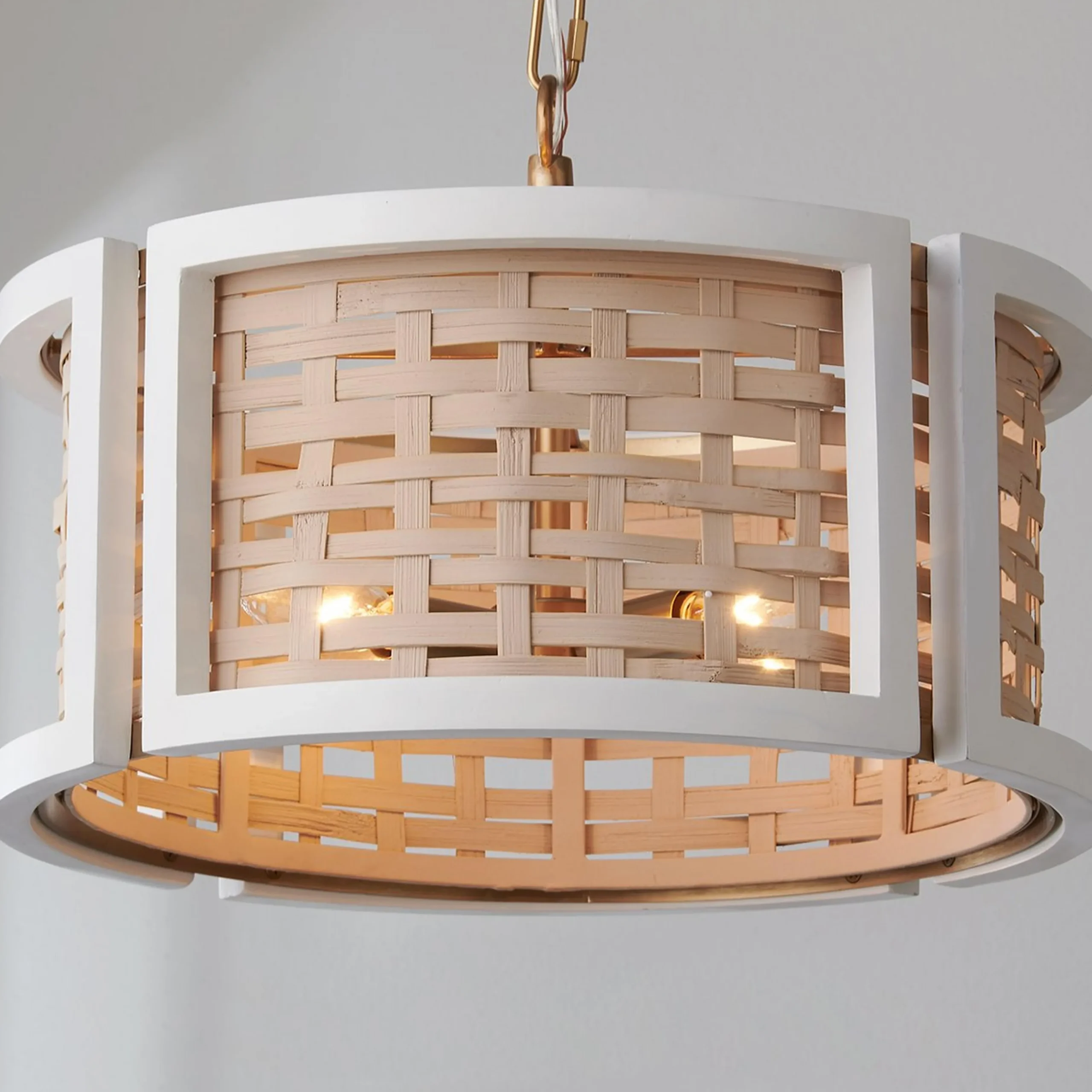 Natural Navarro Convertible Semi-Flush Ceiling Light