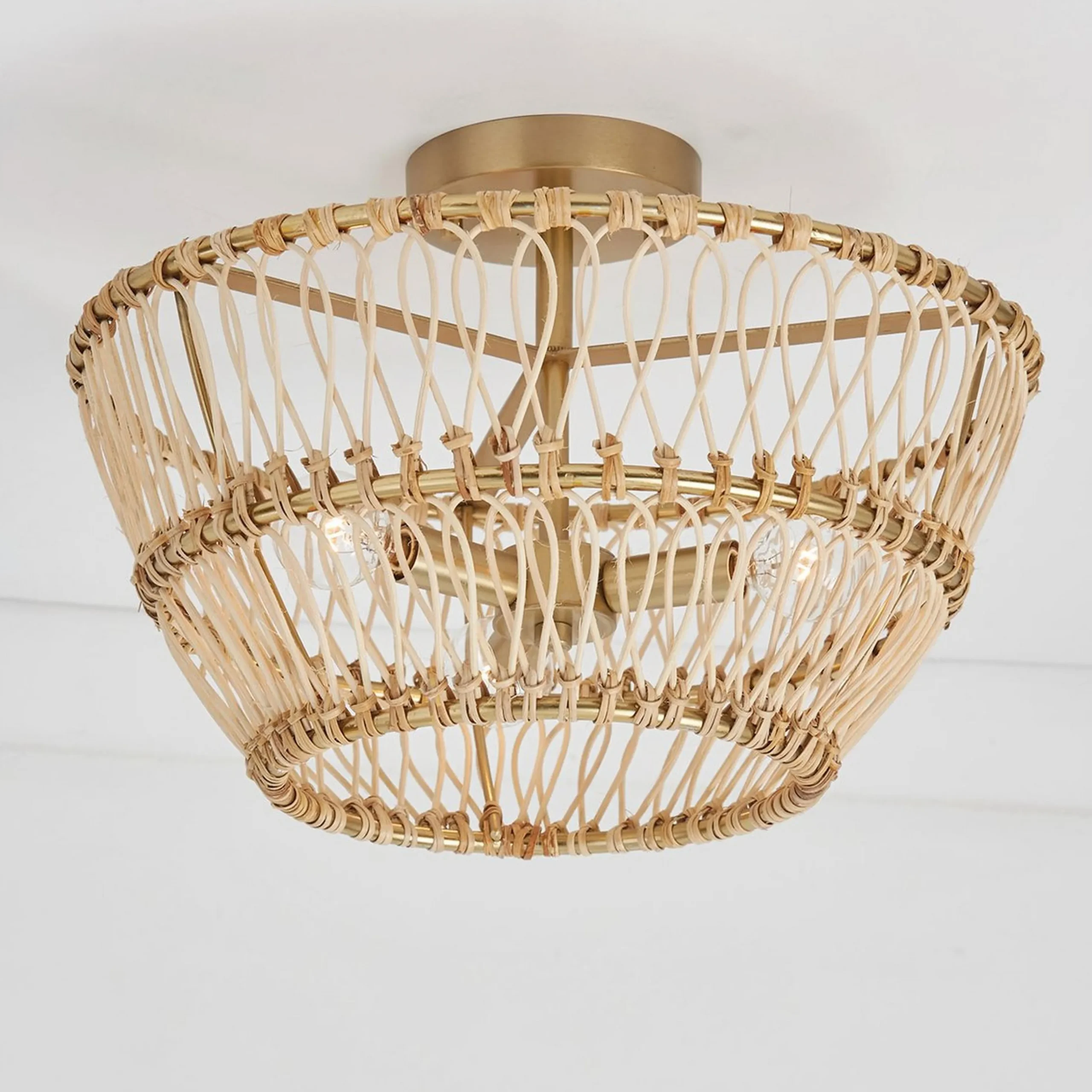 Natural Rowan Convertible Semi-Flush Ceiling Light