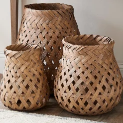 Natural Woven Lanterns - Set of 3