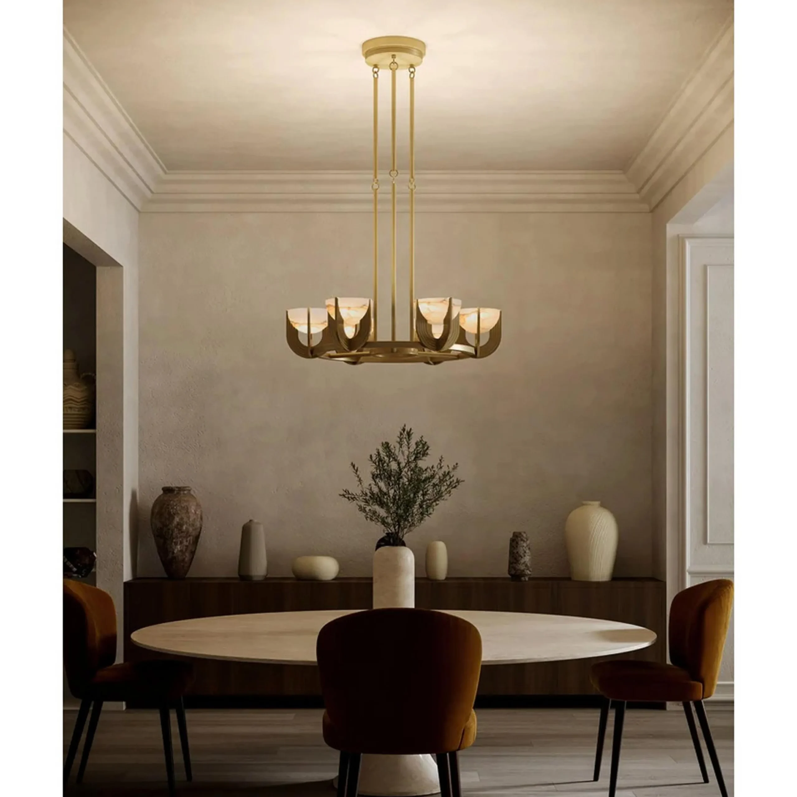 Nete Alabaster LED Chandelier - Small