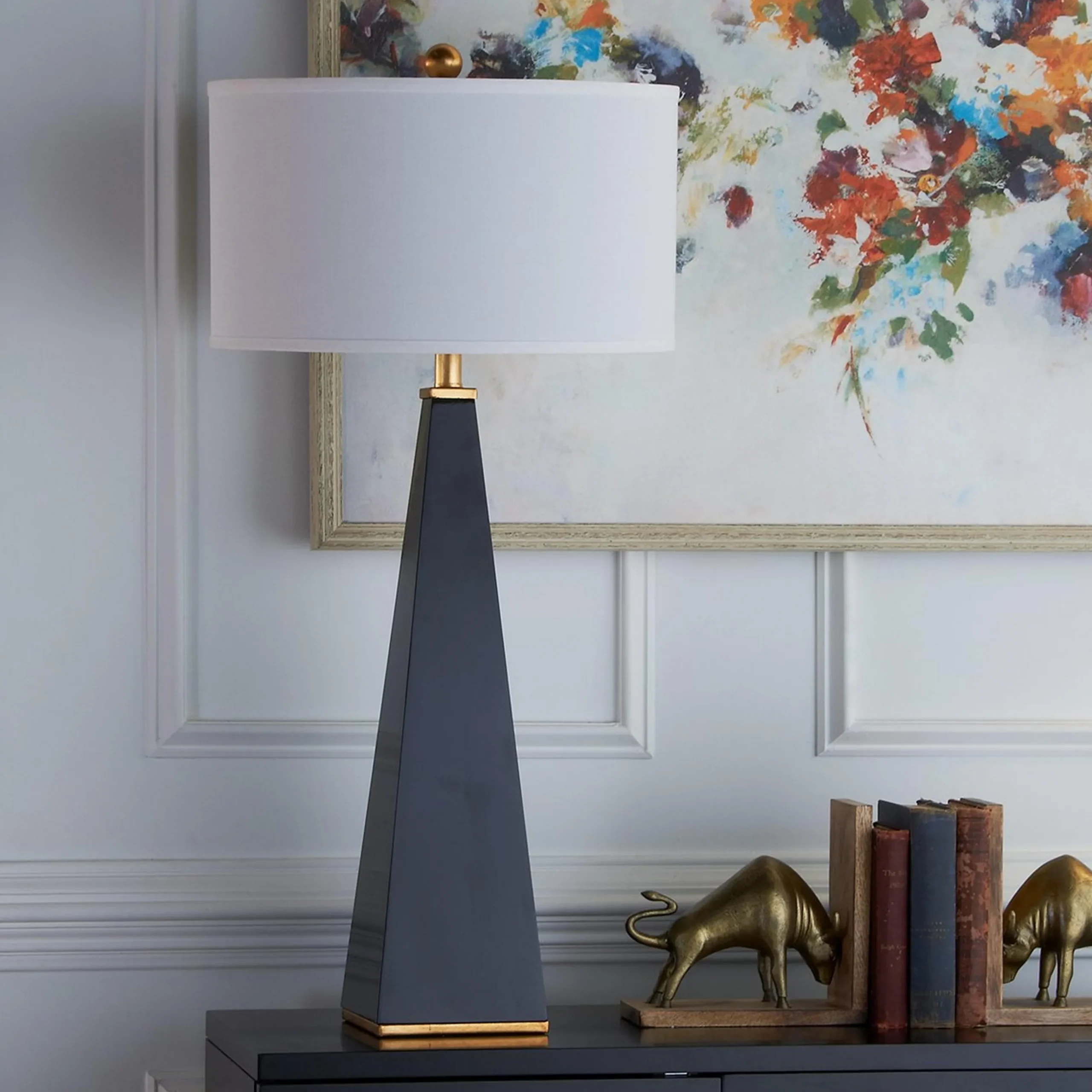 Noir Triangular Table Lamp