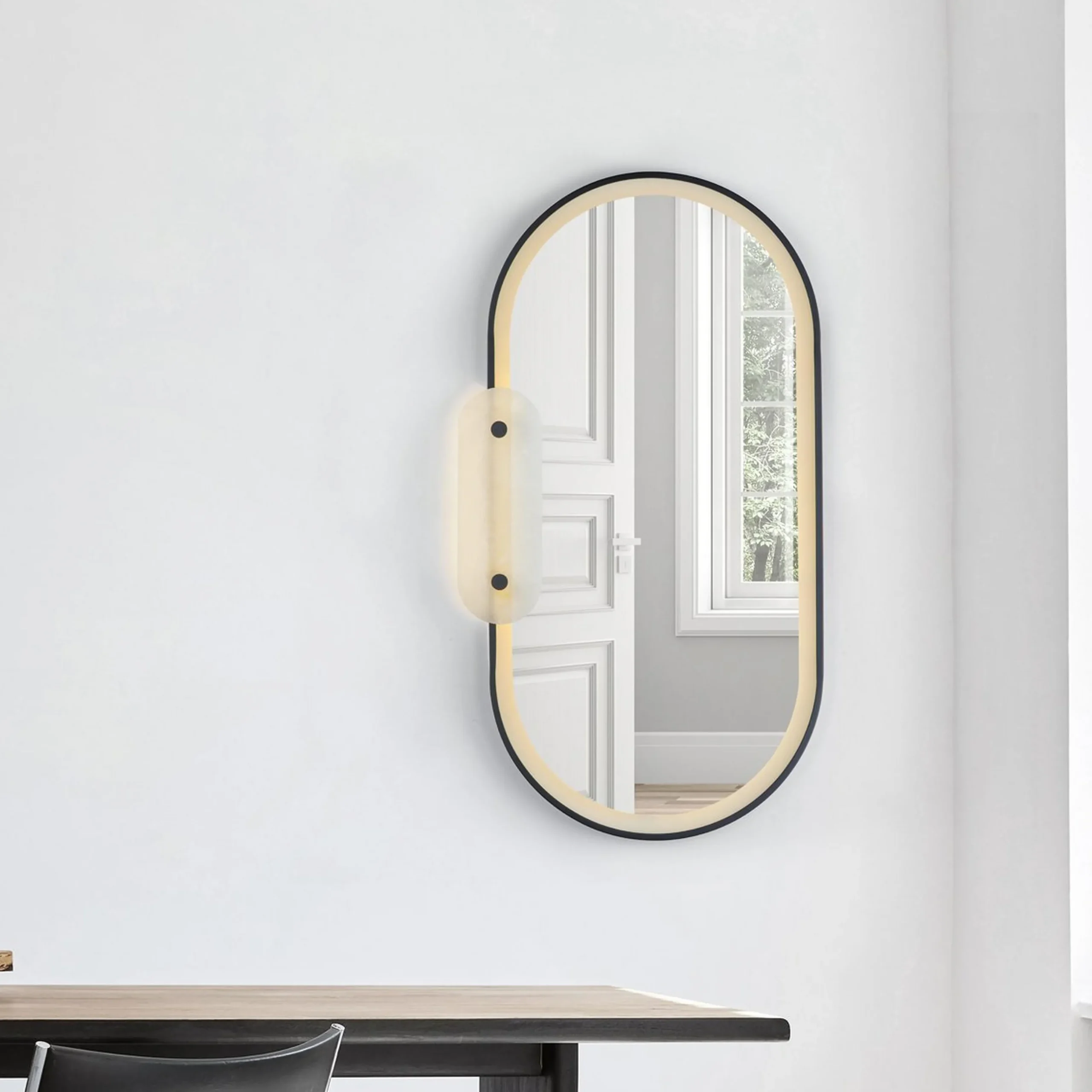 Odette LED Mirror - Alabaster