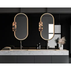 Odette LED Mirror - Composite Stone