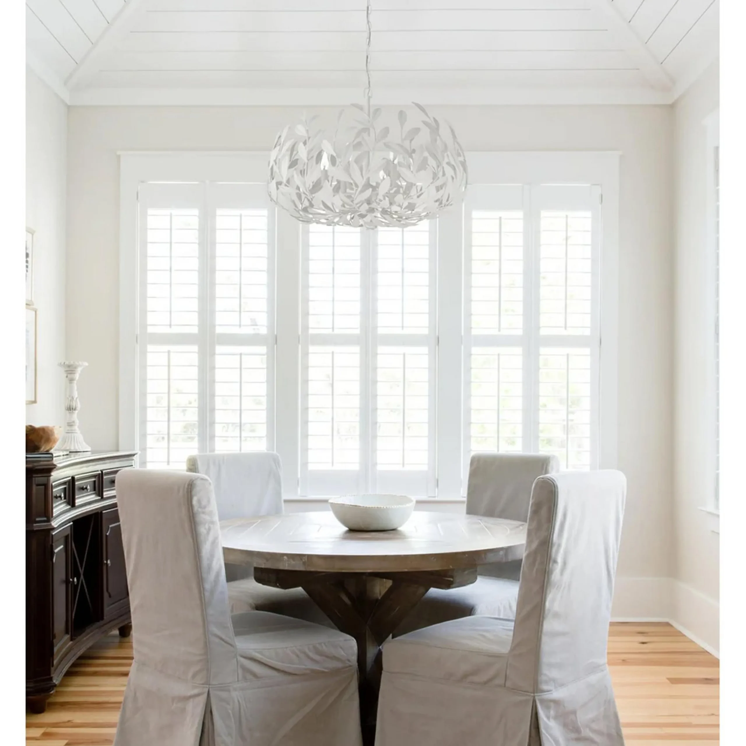 Olive Leaf Blooming Chandelier - 6 Light