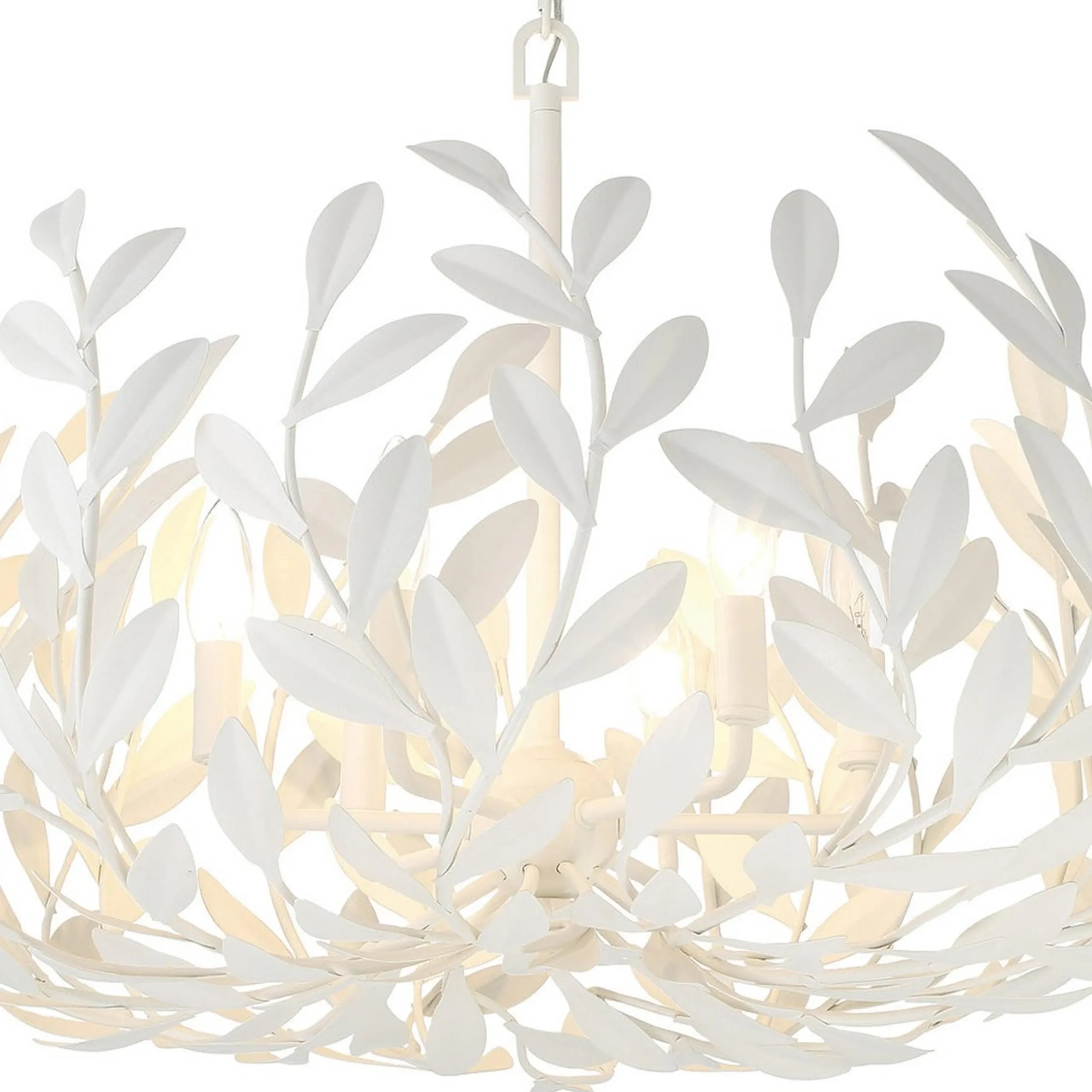 Olive Leaf Blooming Chandelier - 6 Light