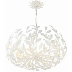 Olive Leaf Blooming Chandelier - 6 Light
