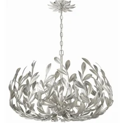 Olive Leaf Blooming Chandelier - 6 Light