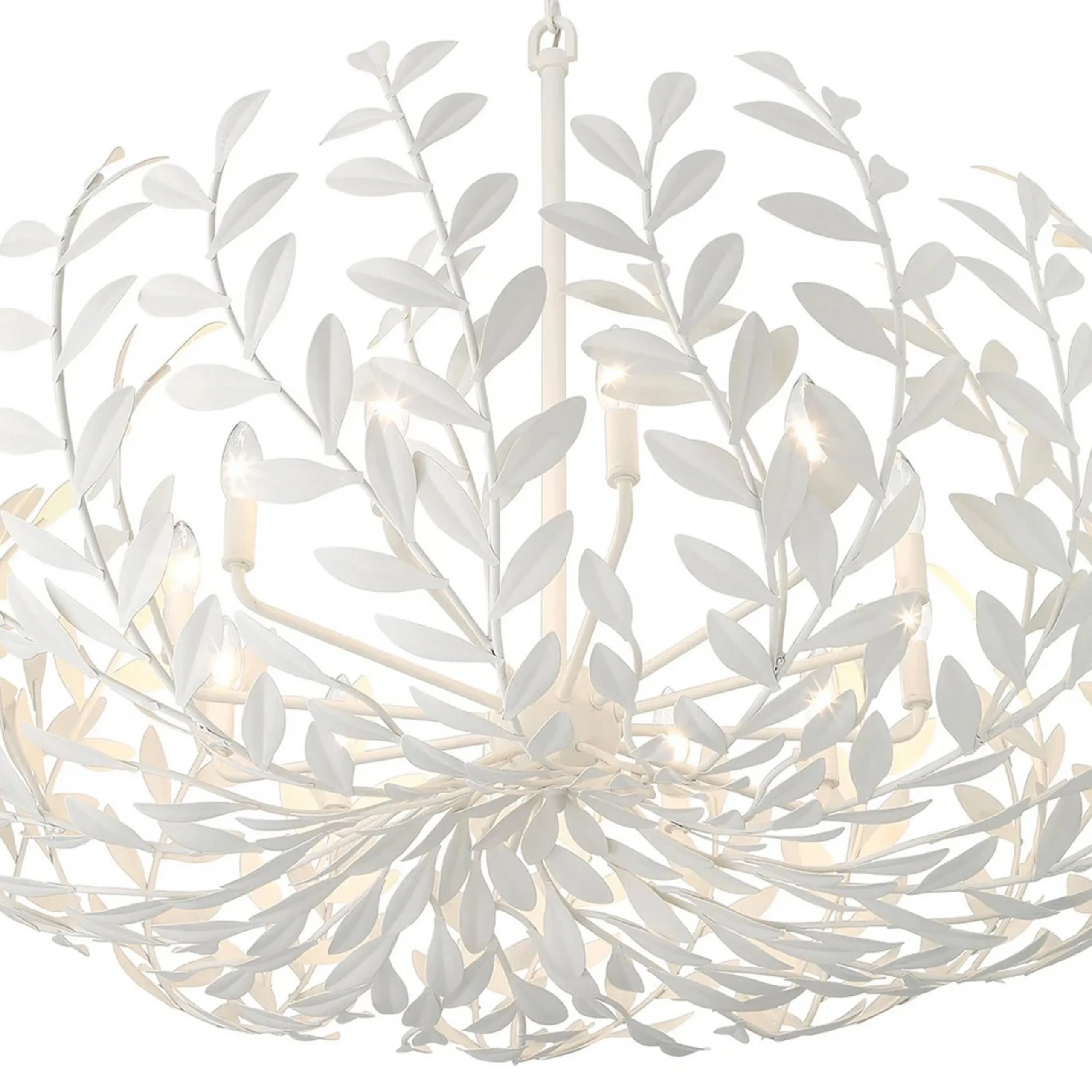 Olive Leaf Blooming Chandelier - 12 Light