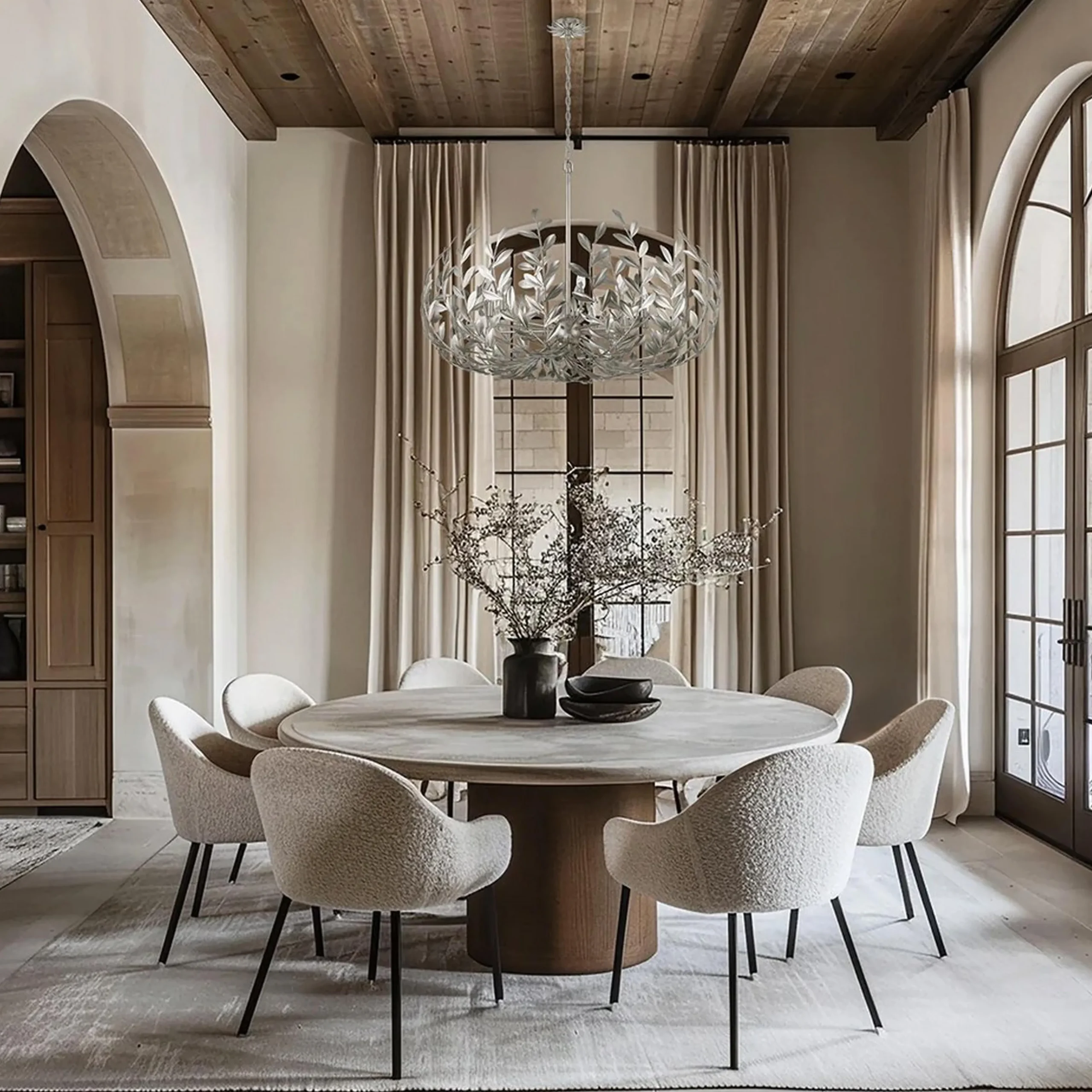 Olive Leaf Blooming Chandelier - 12 Light