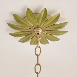 Olive Leaf Blooming Chandelier - 6 Light