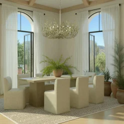 Olive Leaf Blooming Chandelier - 12 Light