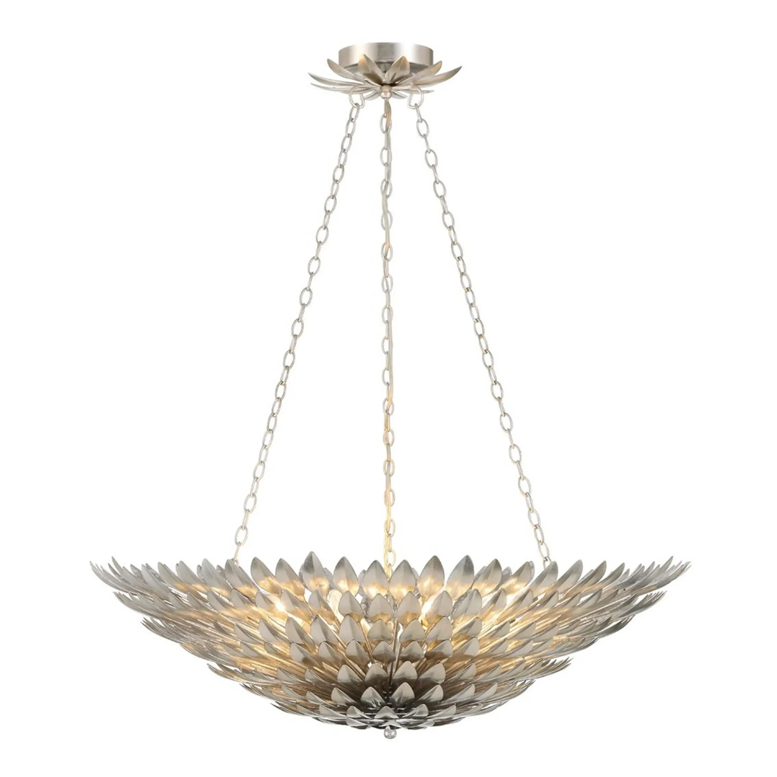 Olive Leaf Convertible Chandelier - 8 Light