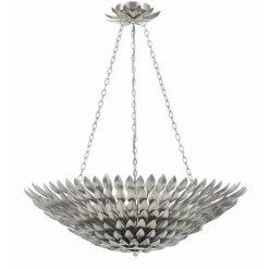 Olive Leaf Convertible Chandelier - 8 Light