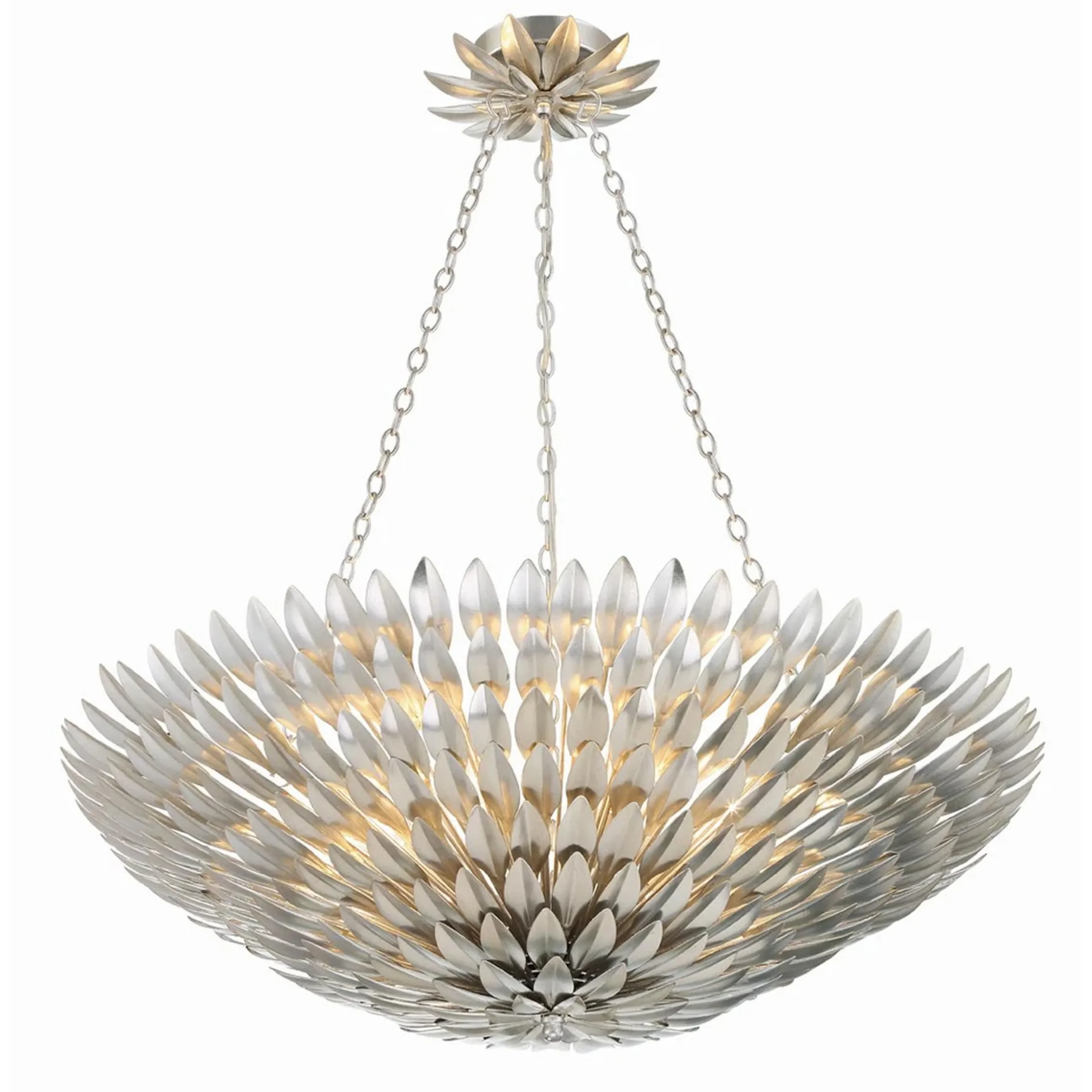 Olive Leaf Convertible Chandelier - 8 Light