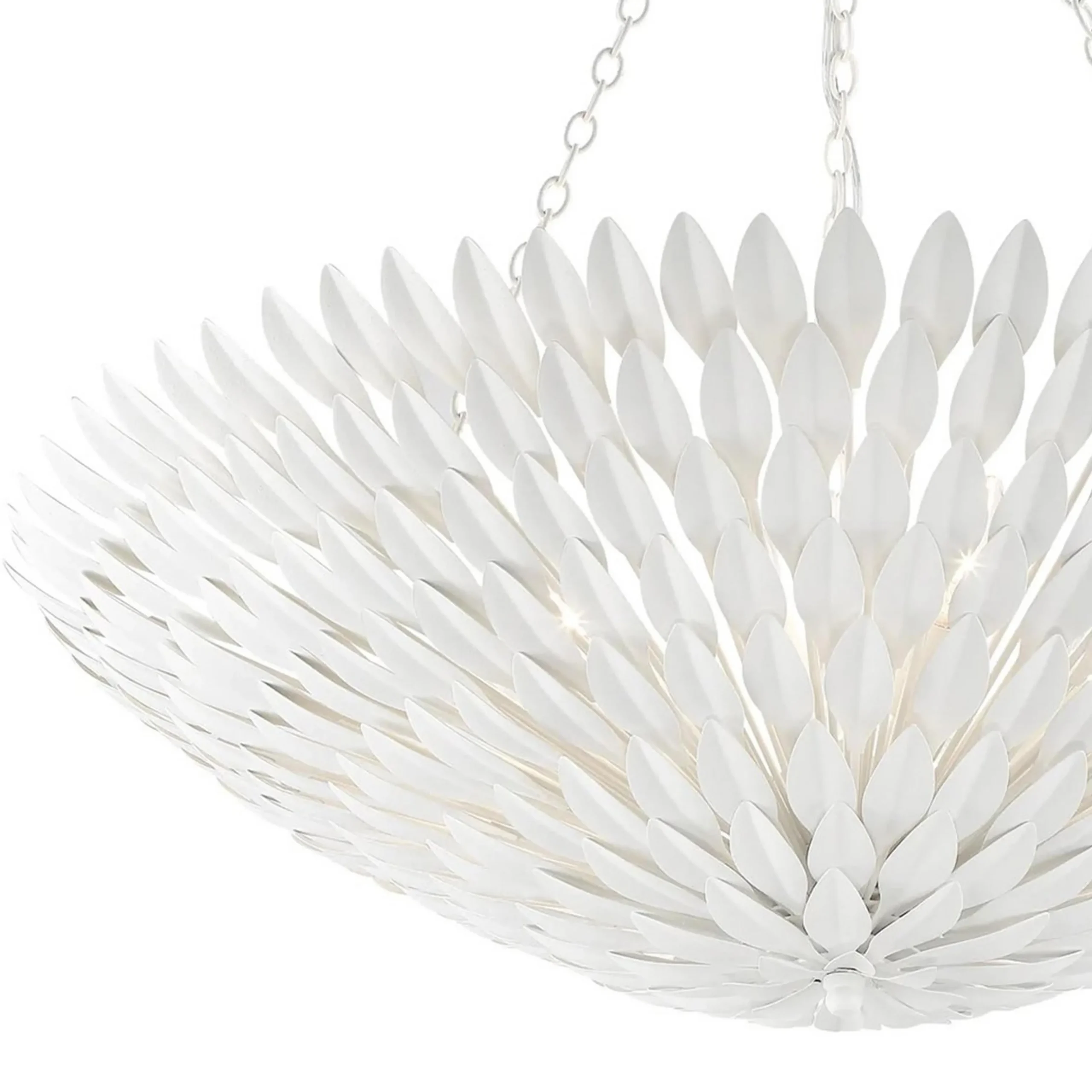 Olive Leaf Convertible Chandelier - 8 Light