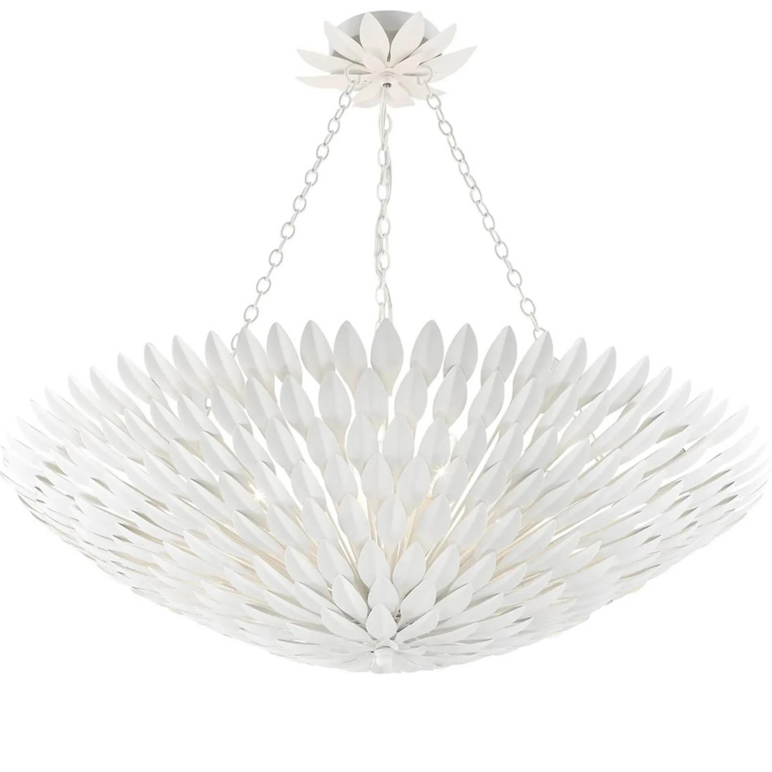 Olive Leaf Convertible Chandelier - 8 Light