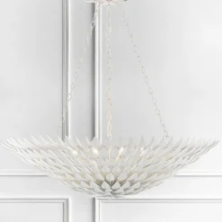 Olive Leaf Convertible Chandelier - 8 Light